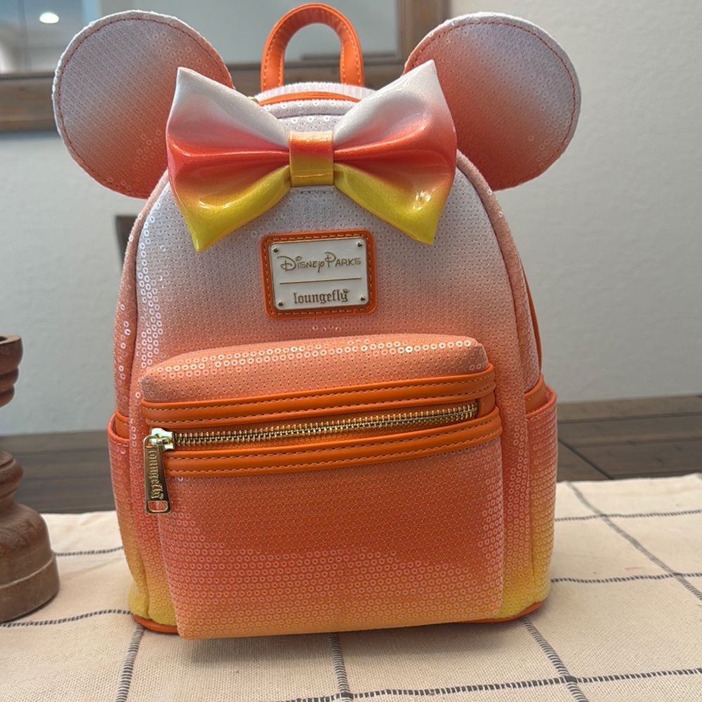 Loungefly Orange and Yellow Mickey Mouse Mini Backpack